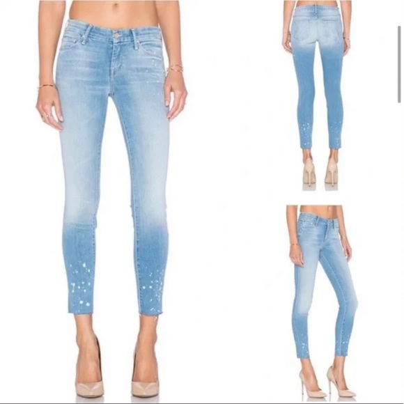 MOTHER Looker Ankle Fray in Pretty Little Words In A Bottle - Picture 2 of 7